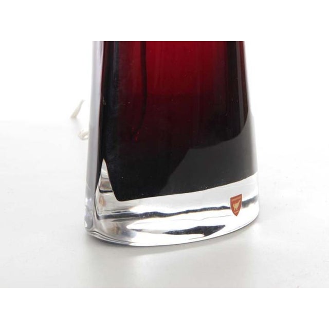 Orrefors Mid-Century Scandinavian Modern Glass Table Lamps Model Rd 1566 attributed to Carl Fagerlund for Orrefors, 1960s, Set of 2 For Sale - Image 4 of 7