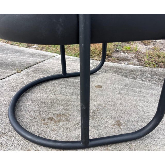 Ralph Lauren "City Modern Armchair" Bauhaus Style Tubular Leather Chair For Sale - Image 9 of 10