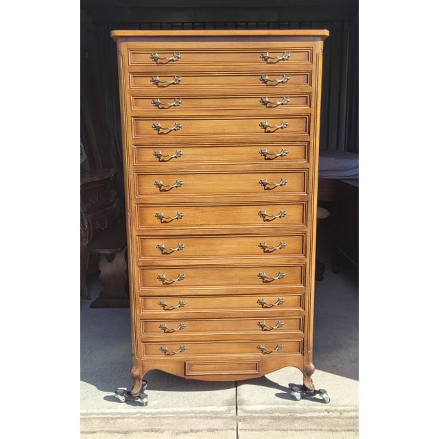 1960s Tall French Lingerie 12 Plus Drawer Dresser For Sale - Image 17 of 17