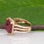7.6Ct Madagascar Ruby Ring With Earth-Mined Diamond Accents: Solid 14k Gold, Size 6.75 For Sale - Image 9 of 9