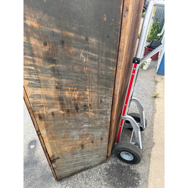 Antique Colonial Wormwood Pine Corner Cabinet Circa Early 1800's For Sale - Image 9 of 12