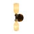 Art Deco Handmade Alabaster Stone Wall Sconce With Solid Brass, Luxury Ribbed Stone Wall Light, Natural Alabaster Wall Lamp, Art Deco Brass Sconce For Sale - Image 3 of 9