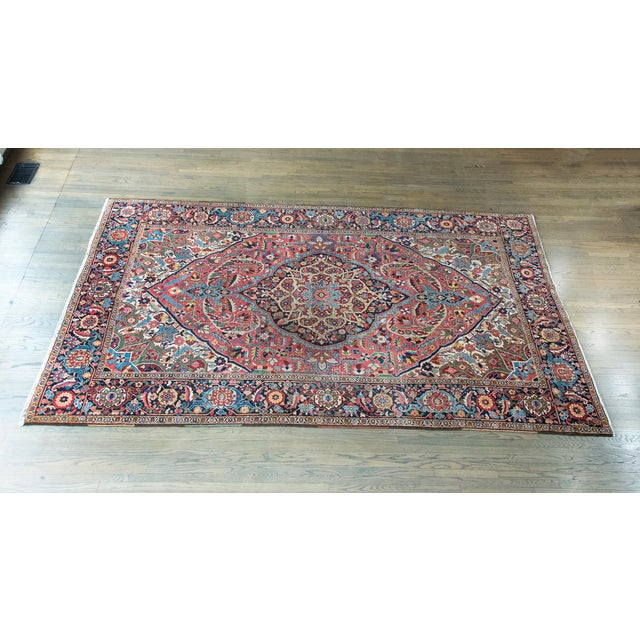 Early 20th Century Persian Heriz Rug For Sale - Image 13 of 16