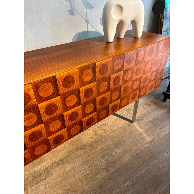 Vintage Teak Marquetry Sideboard, 1960s For Sale - Image 10 of 11