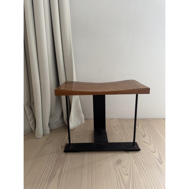 Vintage Stool by Pierre Chareau for Ecart International, 1990 For Sale - Image 10 of 18