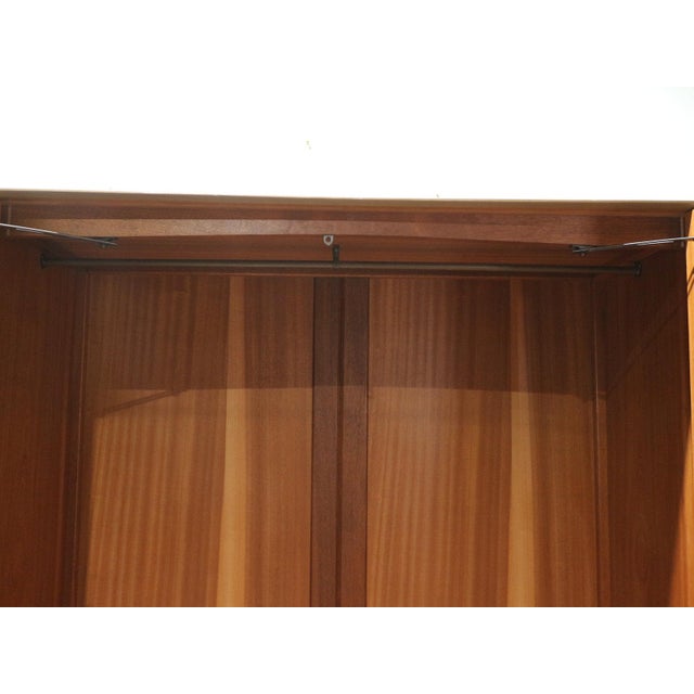 1960s Mid Century Modern Vintage Teak Armoire Wardrobe by Younger Danish Style For Sale - Image 4 of 9