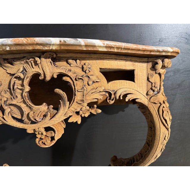 Antique French Rococo Console Table, 1870 For Sale - Image 6 of 12