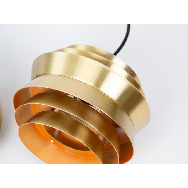 Vintage Swedish Trava Pendant Lamps by Carl Thore for Granhaga Metallindustri, 1960s, Set of 2 For Sale - Image 14 of 17