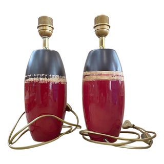 Mid-Century Italian Modern Ceramic Lamp Bases, 1950s, Set of 2 For Sale