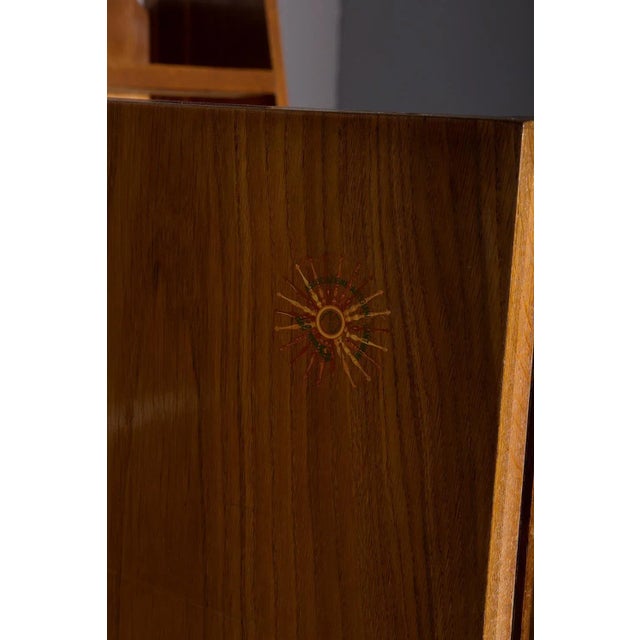 Italian Tall Wooden Cabinet, 1950 For Sale - Image 9 of 13