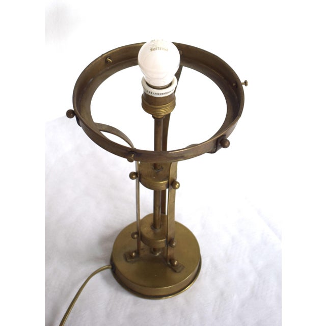 Brown Vintage Art Nouveau Table Lamp, 1920s For Sale - Image 8 of 9