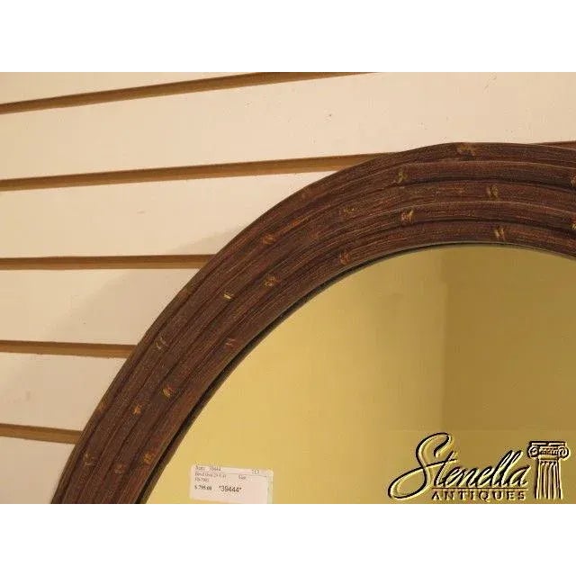 Friedman Brothers Oval Framed Bamboo Style Decorator Mirror For Sale In Philadelphia - Image 6 of 9