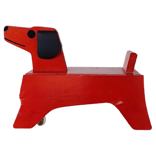 Vintage Dog Car by Konrad Keller Holzspielwaren, Germany, 1950s For Sale