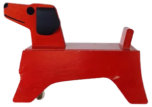 Vintage Dog Car by Konrad Keller Holzspielwaren, Germany, 1950s