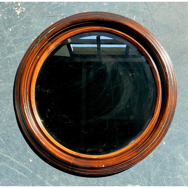 Vintage Boho Italian Baker Milling Road Millwork Mirror For Sale - Image 11 of 12