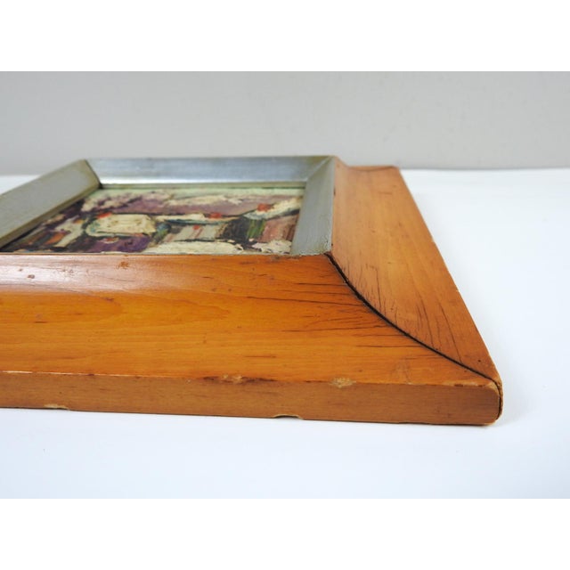 Small Mid 20th Century Modernist Village Paintings - Set of 4 For Sale In Seattle - Image 6 of 7