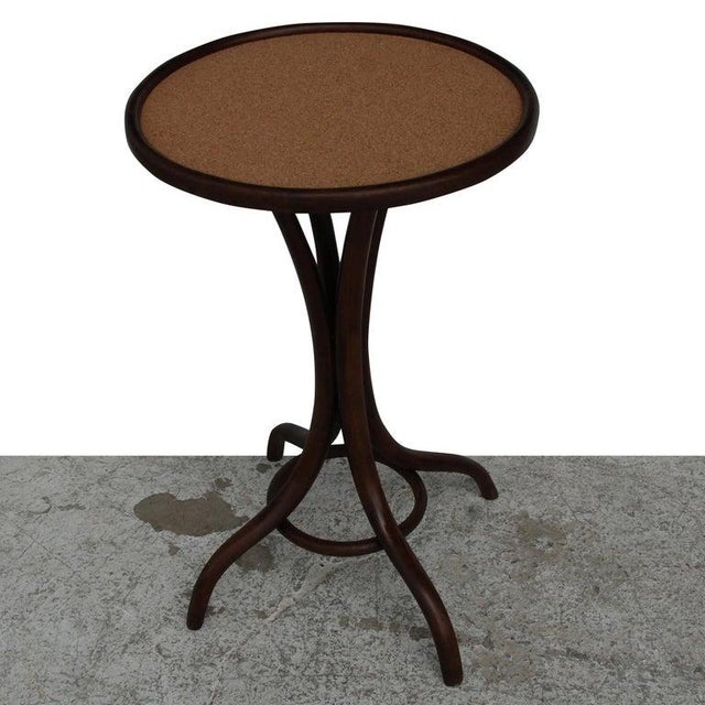 Early 20th Century Early Thonet Style Pedestal Table With Cork Top For Sale - Image 9 of 10