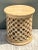Khaki Vintage Openwork Wood Side Table For Sale - Image 8 of 12