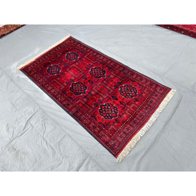 Islamic Afghan Khal Mohammadi Biljik Wool Rug, Mazar - 6'1" X 3'5" For Sale - Image 3 of 12