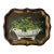Keller Charles Toleware Serving Tray With Stephanie Hoppen Artwork Featuring Blue and White Porcelain For Sale