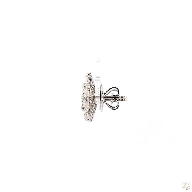 5.74 Carat Rose Cut Diamond Gold Earrings, Pair For Sale - Image 4 of 9