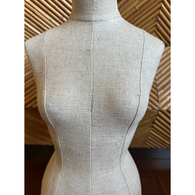 Vintage French Tabletop Linen Female Form Sculpture For Sale - Image 10 of 13