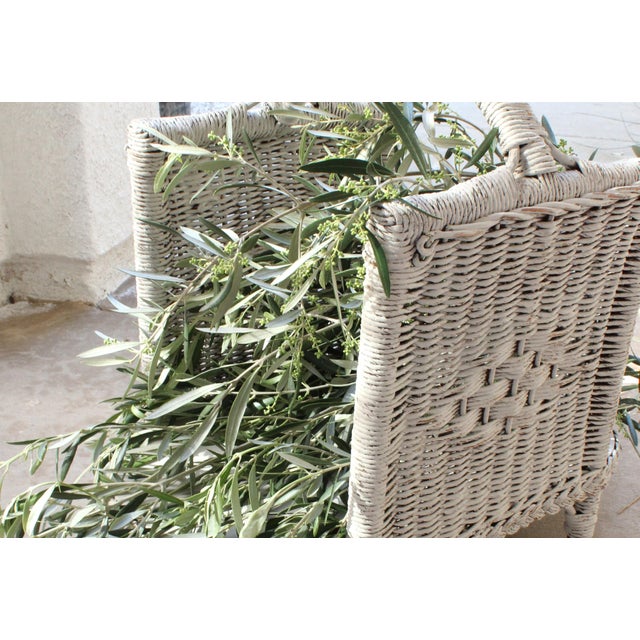 Late 19th Century 19thC. French Gathering Harvest Garden Basket With Handle For Sale - Image 5 of 5