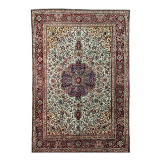 1970s Old Persian Tabriz Area Rug 7’10” X 11’4″ For Sale