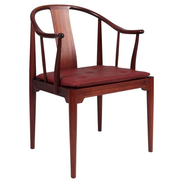 Red Model 4283 Chinese Chair attributed to Hans J. Wegner for Fritz Hansen For Sale - Image 8 of 8