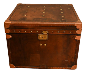 Vintage Campaign Leather Trunk