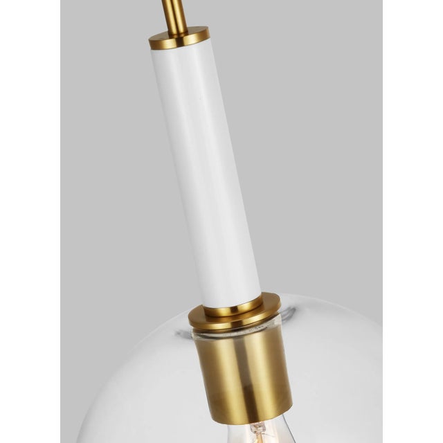 Contemporary Kate Spade by Visual Comfort Studio Monroe Round Pendant, Burnished Brass For Sale - Image 3 of 5