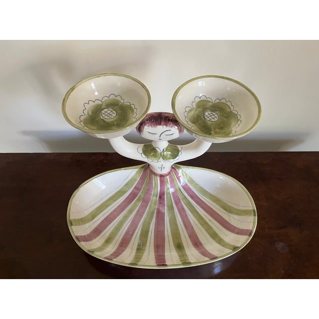 Mid-Century Modern California Pottery Figural Serving Dish by Hedi Schoop Signed & Dated 1961 For Sale - Image 17 of 17
