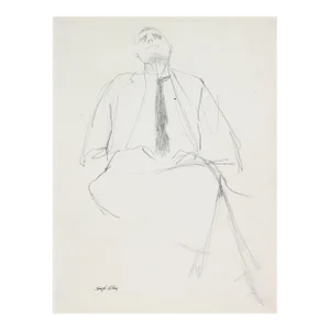 Reclined Businessman Late 1950s Graphite