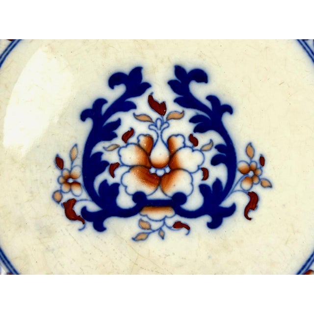 Antique Minton Imari Dinner Plate, 1879 Cobalt Blue Victorian Earthenware (10.4") For Sale In San Francisco - Image 6 of 11