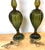 Pair of Barovier & Toso Ribbed Olive Verde Murano Glass Lamps, Circa 1955-1965 For Sale - Image 10 of 18
