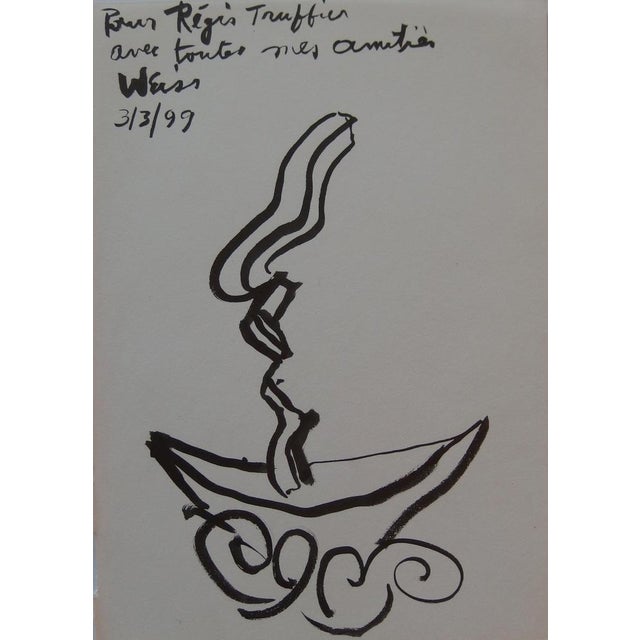 Hugh Weiss, Barque, Ink on Paper For Sale - Image 4 of 4