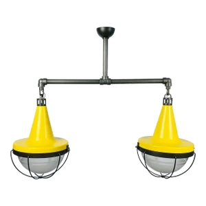 21st Century Double "Malplaquet" Pendant Light by the Urban Electric, Made in the Usa