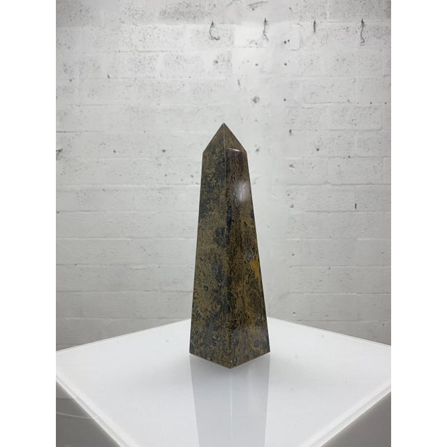 Tan Mid-Century Marble Obelisk For Sale - Image 8 of 12