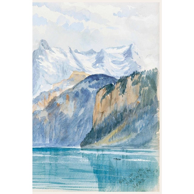 Bay of Uri, Brunnen, Switzerland by John Singer Sargent, Vintage Art Print, 60" X 40" For Sale - Image 4 of 7