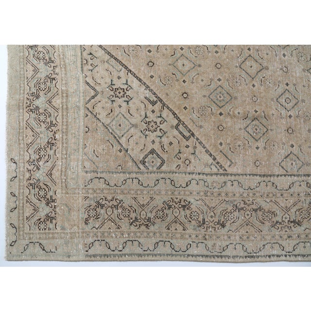Mid 20th Century Traditional Persian Carpet – Symmetrical Design With Soft Neutral Palette – 9' 2" × 12' 5" For Sale - Image 9 of 14