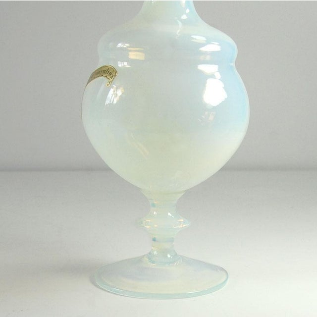 Mid-Century Modern Italian Glass Vase from Opalina Fiorentina, 1950s For Sale - Image 3 of 8
