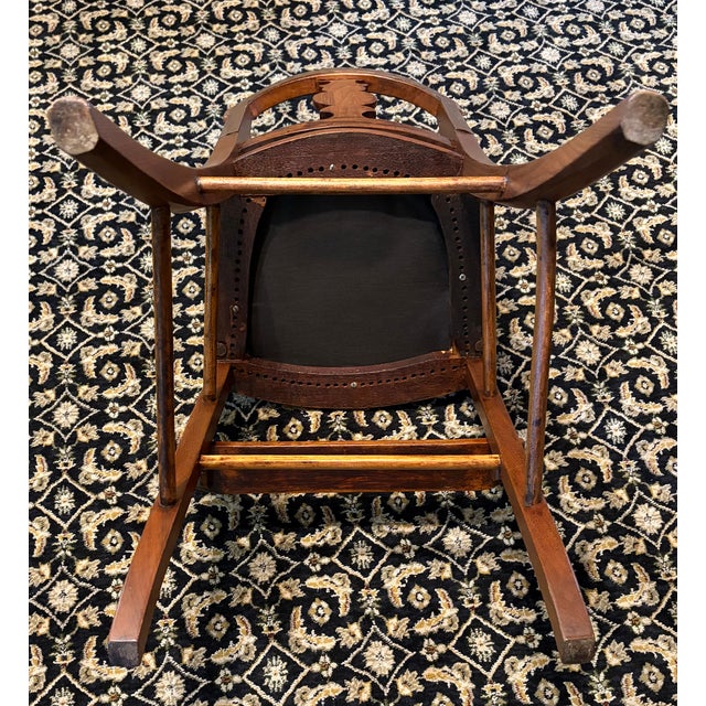 Antique Eastlake Victorian Style Carved Walnut Youth Chair For Sale - Image 9 of 9