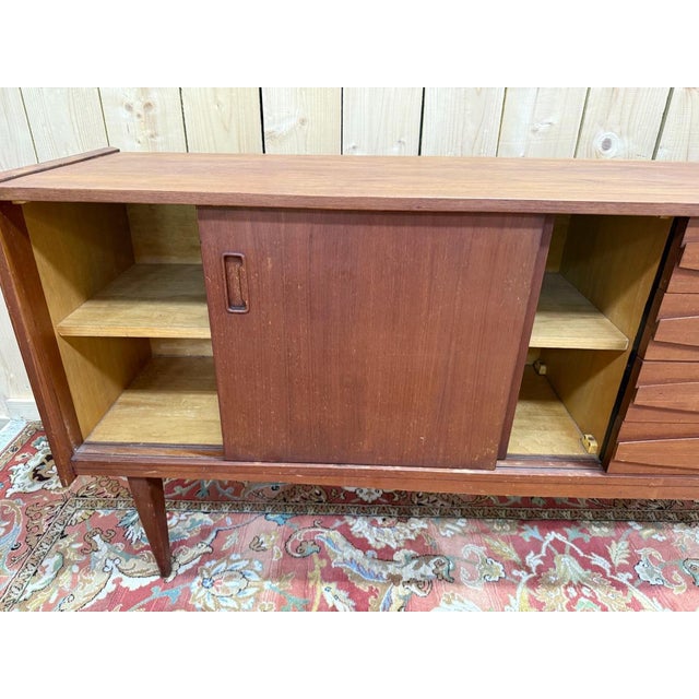 Wood Scandinavian Sideboard in Teak For Sale - Image 7 of 10