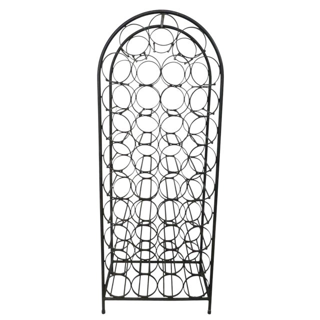 Mid 20th Century Mid Century Wrought Iron Wine Rack For Sale - Image 5 of 9