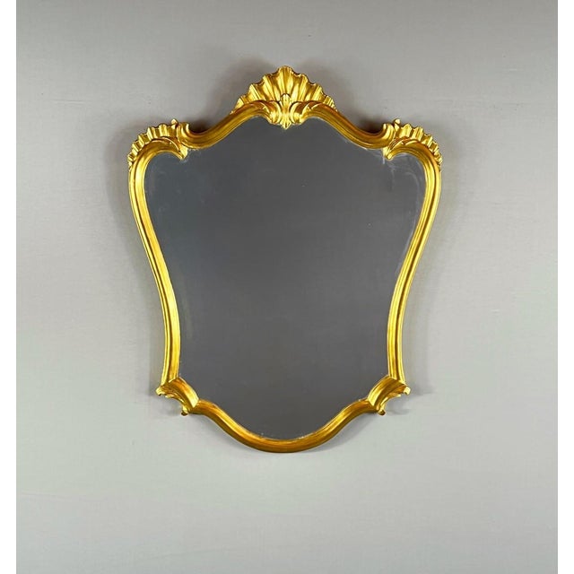 Wood 20th Century Rococo Style Mirror For Sale - Image 7 of 7