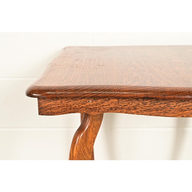 Antique Victorian Carved Oak Parlor Table or Side Table, Circa 1900 For Sale In South Bend - Image 6 of 11