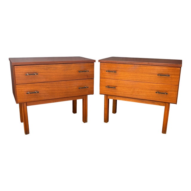 Mid-Century Modern Scandinavian Nightstands, 1960s, Set of 2 For Sale