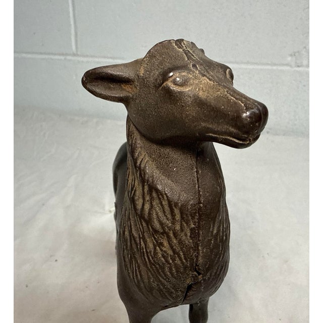 Black Large Antique Early 1900's a.c. Williams Cast Iron Stag Deer Still Coin Bank For Sale - Image 8 of 12