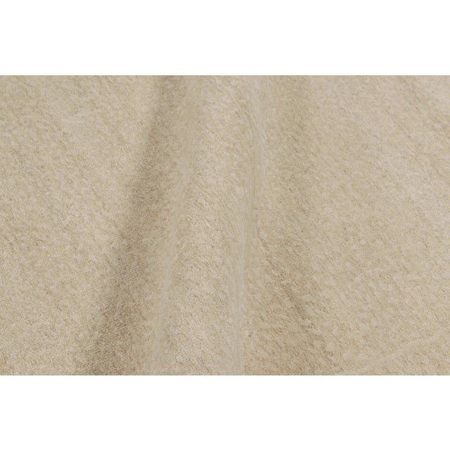 Textile Rug & Kilim’s Oversized Contemporary Textural Solid Rug in Beige Tones For Sale - Image 7 of 8