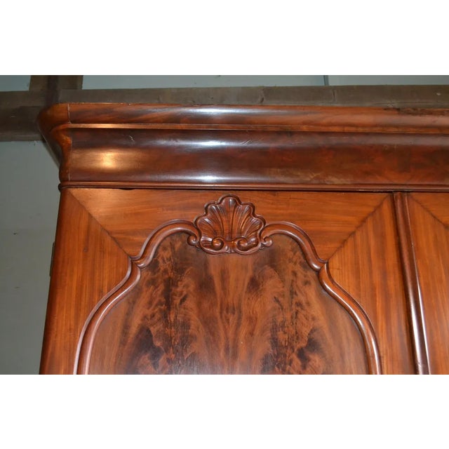 Antique Biedermeier Cabinet in Mahogany For Sale - Image 6 of 10
